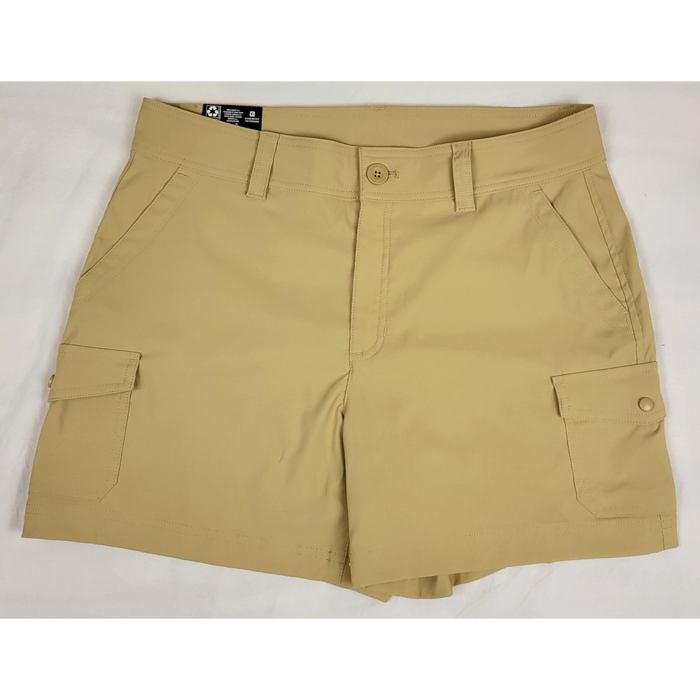 Eddie Bauer Womens Khaki Cargo Pocket Short Stretch Hiking EB004080 Size 12 NWT